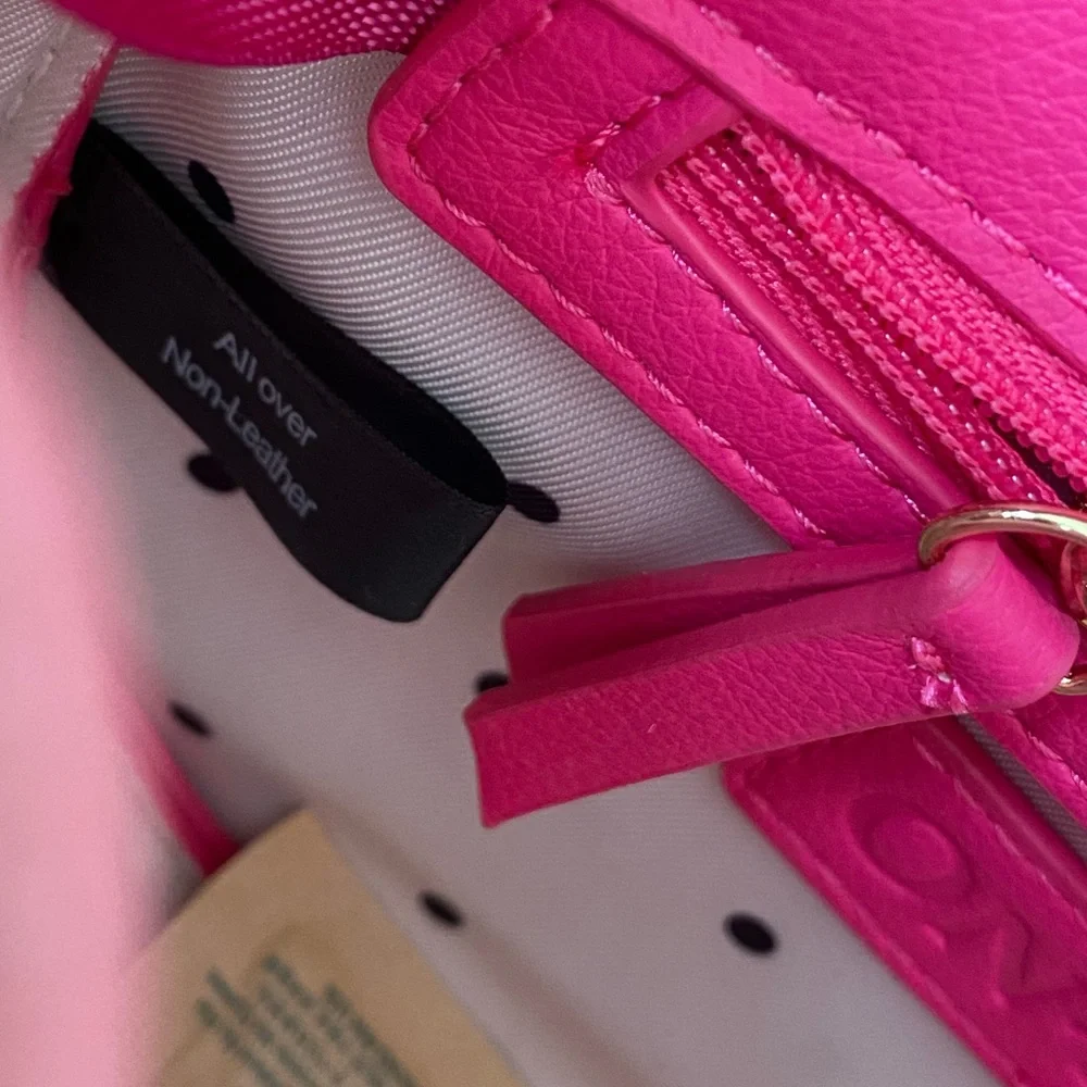 Hot Pink Crossbody Bag with Gold Hardware